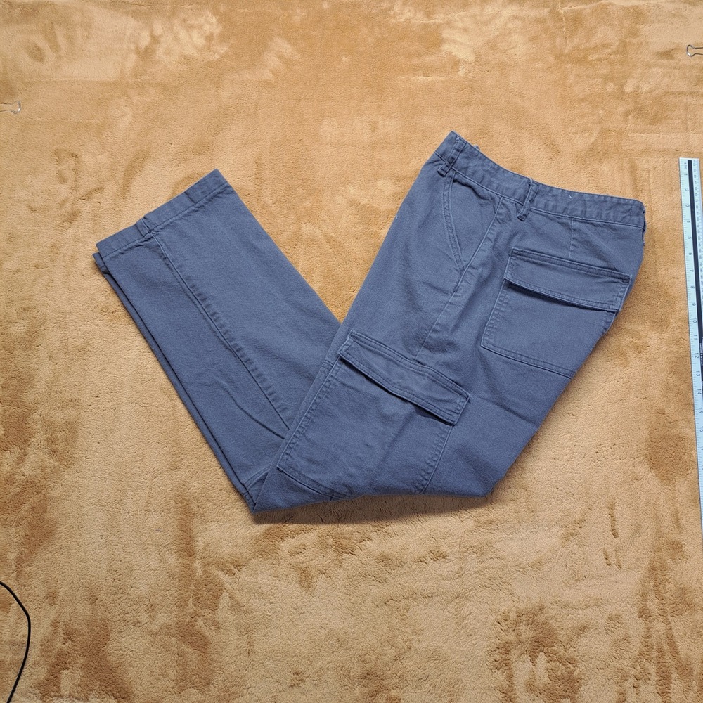 S.O.N.G. Cargo Pants Women 9/29 Slate Dark Gray Good Utility Straight Leg Cotton - Picture 10 of 12